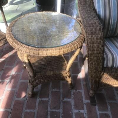 O - 1245. NorthCape Augusta Wicker  Rocking Chair / Matching Table 