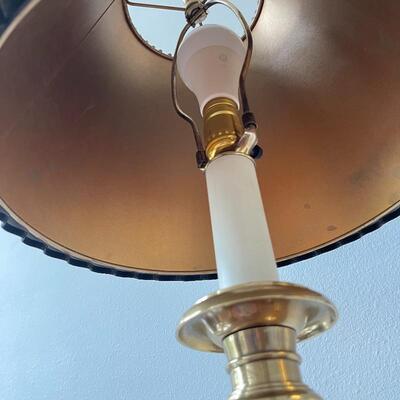 Pair of Brass / Painted Lamps