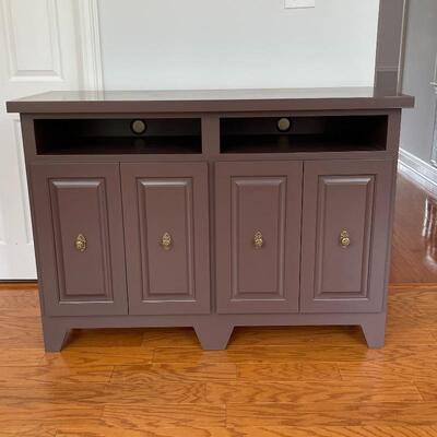Stunning Painted Wood Credenza or Media Cabinet