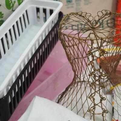 Lot 74  Vintage Red work on Muslin feed sacks