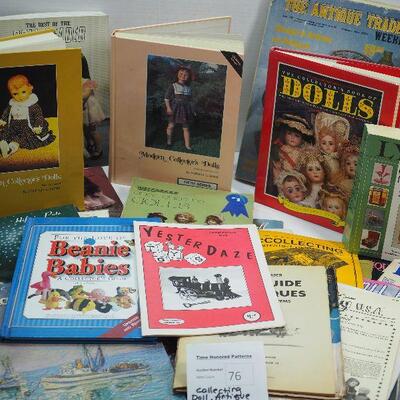 Lot 76 Doll and Antique collecting books and Magazines.