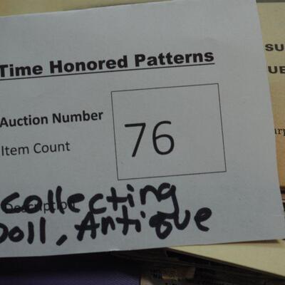 Lot 76 Doll and Antique collecting books and Magazines.
