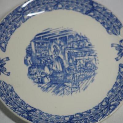 Lot 80 Victorian jewelry box, Tiffany perfume bottle, Milk Glass, Blue and white ceramics