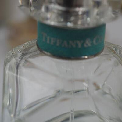Lot 80 Victorian jewelry box, Tiffany perfume bottle, Milk Glass, Blue and white ceramics