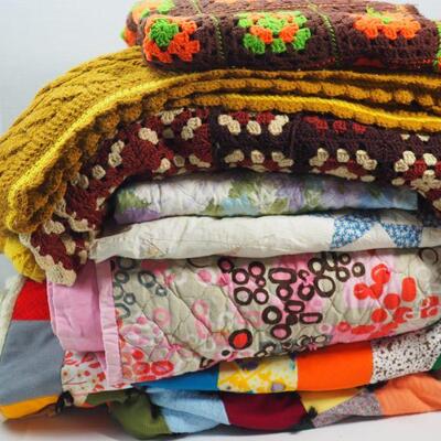 Lot 83 handmade Afghans and quilts