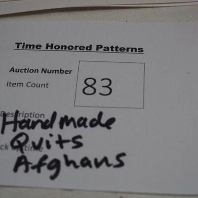Lot 83 handmade Afghans and quilts