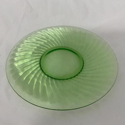 .160. VINTAGE | Anchor Hocking | Green Swirl | 10â€ Dinner Plates