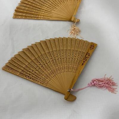 .163. Two Sandalwood Fans | From China | Original Boxes