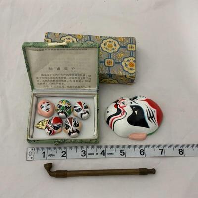 .164. Decor Masks | Opium Pipe | Brought Home from China