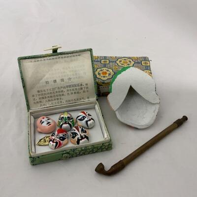 .164. Decor Masks | Opium Pipe | Brought Home from China