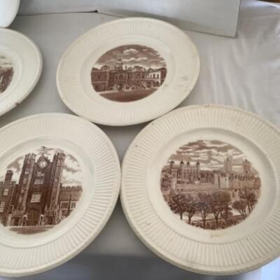 2027 Set of 12 First Edition 1942 Wedgwood Old London Views Plates 