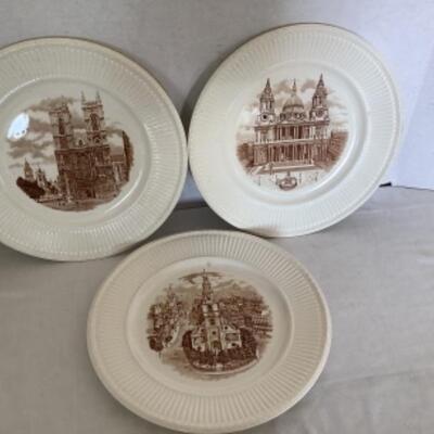 2027 Set of 12 First Edition 1942 Wedgwood Old London Views Plates 