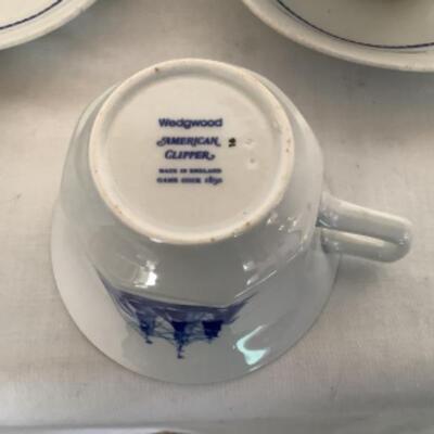 2028  Twelve Wedgwood American Clipper Demitasse Cups and Saucer Sets