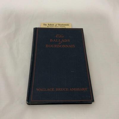 .177.  1904 | Autographed Copy | Ballads of Bourbonnais | Amsbary | Book