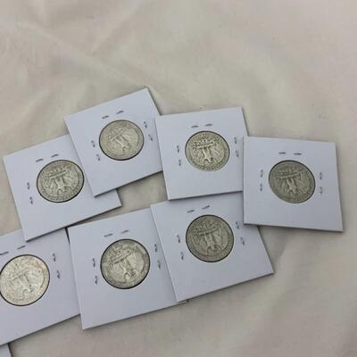 .180. COINS | 10 90% Silver Quarters | 1952-1959