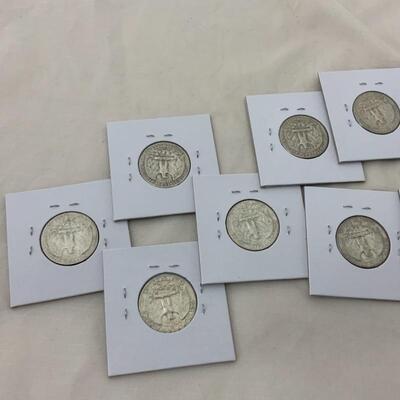 .180. COINS | 10 90% Silver Quarters | 1952-1959