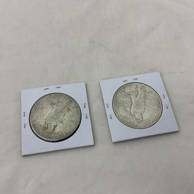 .186. COINS | 2 Peace Dollars | 1922 | Circulated