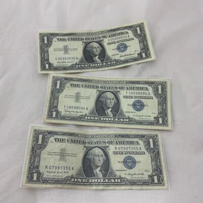 .189. CURRENCY | Three Silver Dollar Certificates | 1957 A & B