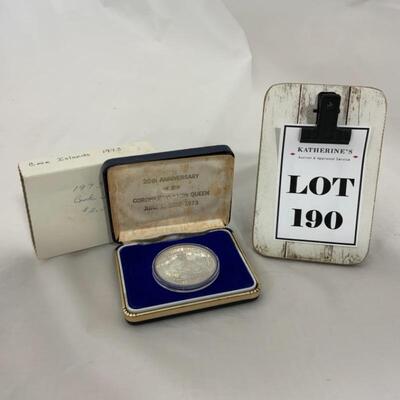 .190. COINS | Cook Island 1973 20th Anniversary | Silver Proof