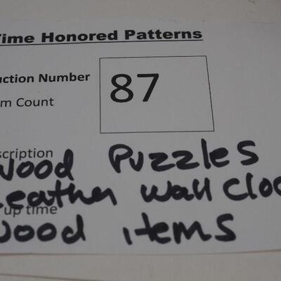 Lot 87 Wooden puzzles and Boxes