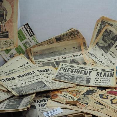 Lot 94 Newspapers from the 1960s