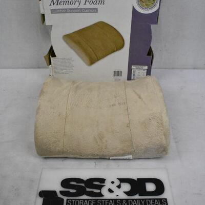 Spa Sensations Memory Foam Lumbar Support Cushion