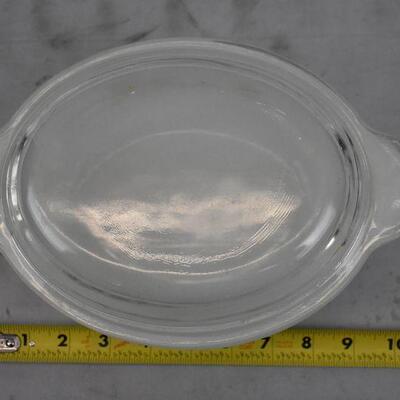 Glass Pot with Wheat Decal - Used, Good Condition