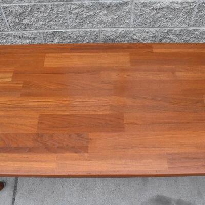 Wooden Coffee Table with Triangular Legs
