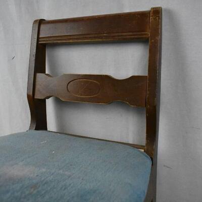 Short Wooden Chair (Vintage?) - Used, Needs to be Cleaned