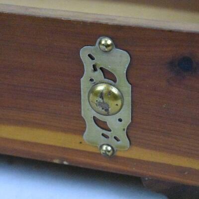 Wooden Chest with Metal Handles and Latch: Peterson Brothers, Chicago, Illinois