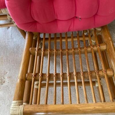 G418 Set of 6 Vintage McGuire Chairs 