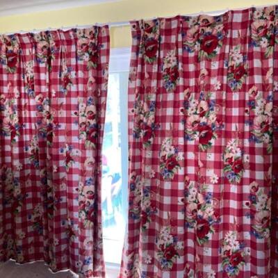 G419 One set of Custom Made Draperies and Valance 