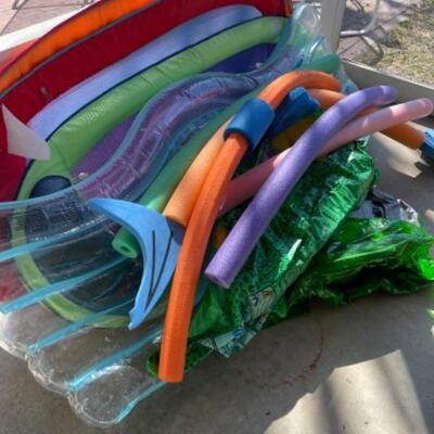 G425 Lot of Pool Floats 5- noodles and 4 Floats 