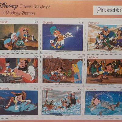" Disney Classics Fairytale in Postage Stamps". " Pinoeehio".