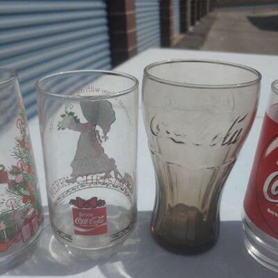 Lot of Coca Cola glasses
