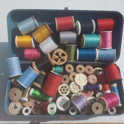 A whole lot of old spool thread