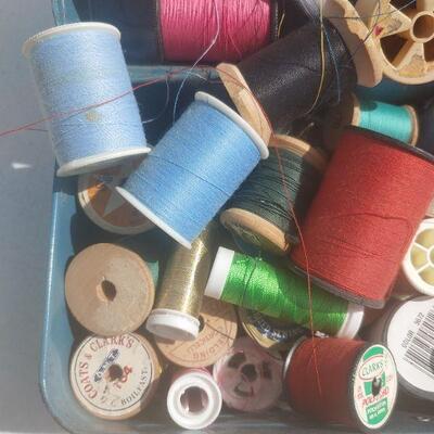 A whole lot of old spool thread