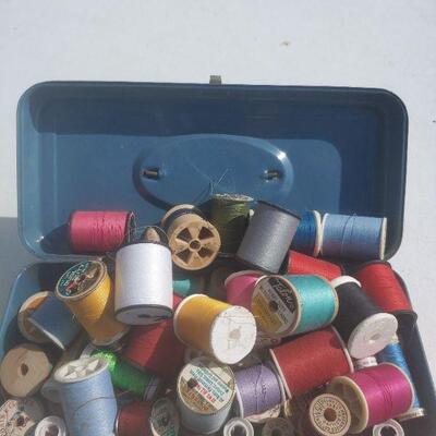 A whole lot of old spool thread