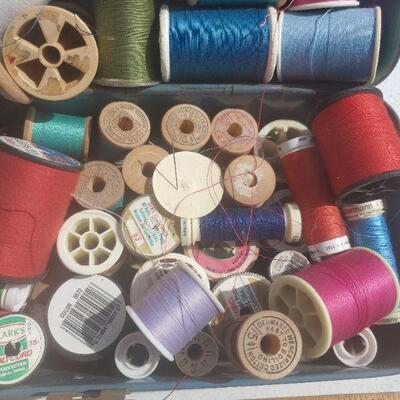 A whole lot of old spool thread