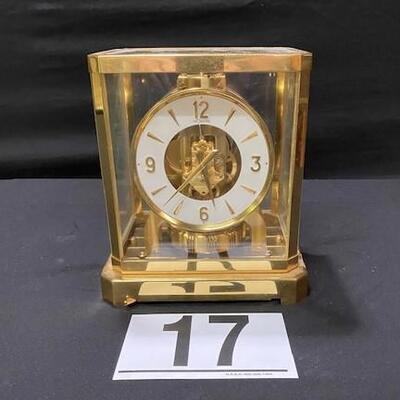 LE COULTRE VINTAGE ATMOS CLOCK ORIGINAL 528 NEW FRONT GLASS WITH KNOB 
