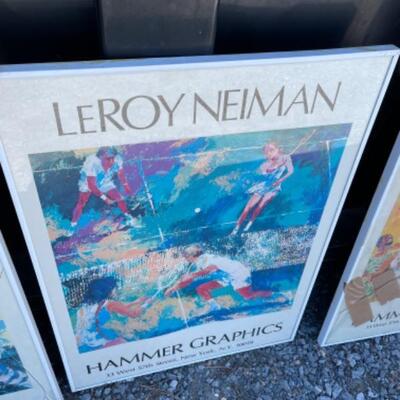 O660 Lot of 4 Framed Leroy Neiman Prints 