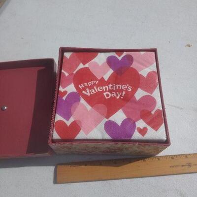 Box of Valentine cards and envelopes