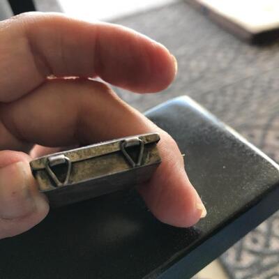 Silver and Turquoise Hinged Navajo Box