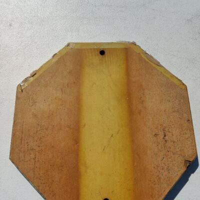 Wood stop sign