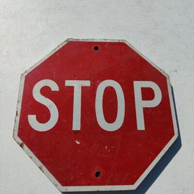 Wood stop sign