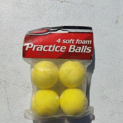 4 soft foam practice balls