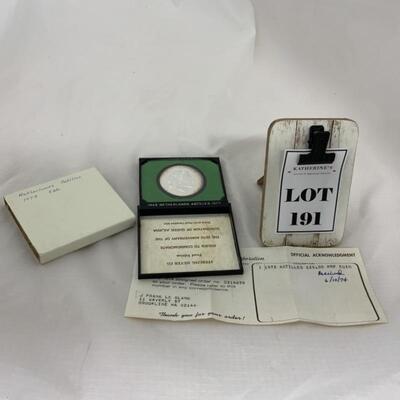 .191. COINS | Sterling Proof | Netherlands Antilles | 1.25 oz