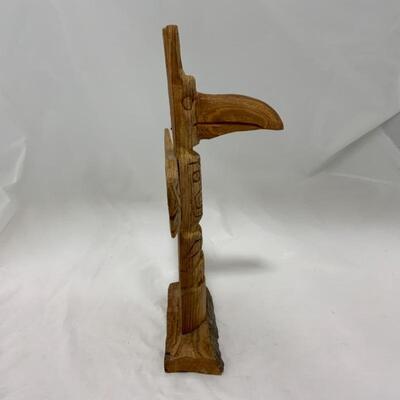 .207. VINTAGE | Native Alaskan Made | Carved Two-Headed Totem Pole