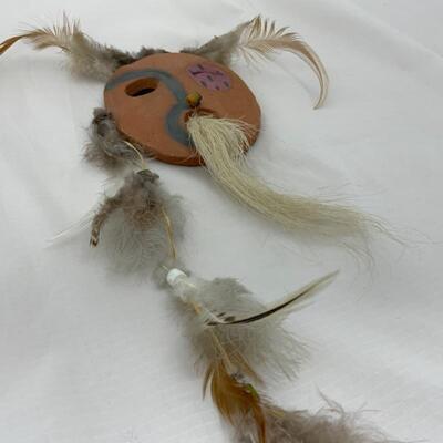 .209. Tunghat | Alaskan Native | Hand Crafted Terracotta Yupâ€™ik Masks