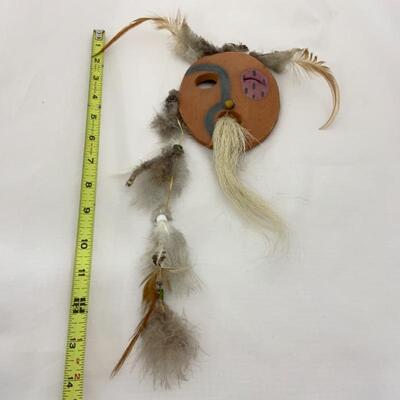 .209. Tunghat | Alaskan Native | Hand Crafted Terracotta Yupâ€™ik Masks